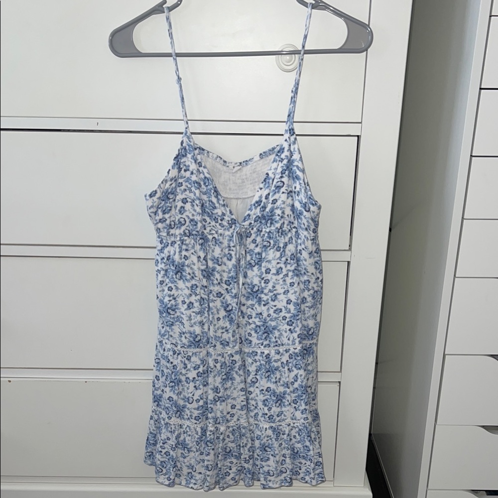 Garage Blue and White Floral Dress